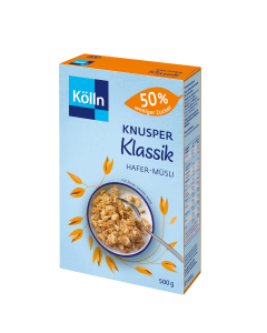 Knusper Klassik Hafer-Müsli "50 % weniger Zucker" 500 g von Kölln
